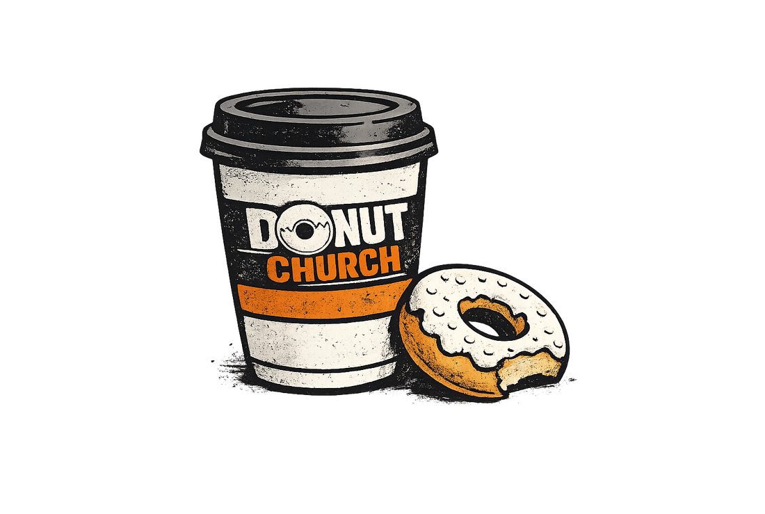 Takeaway drink and donut
